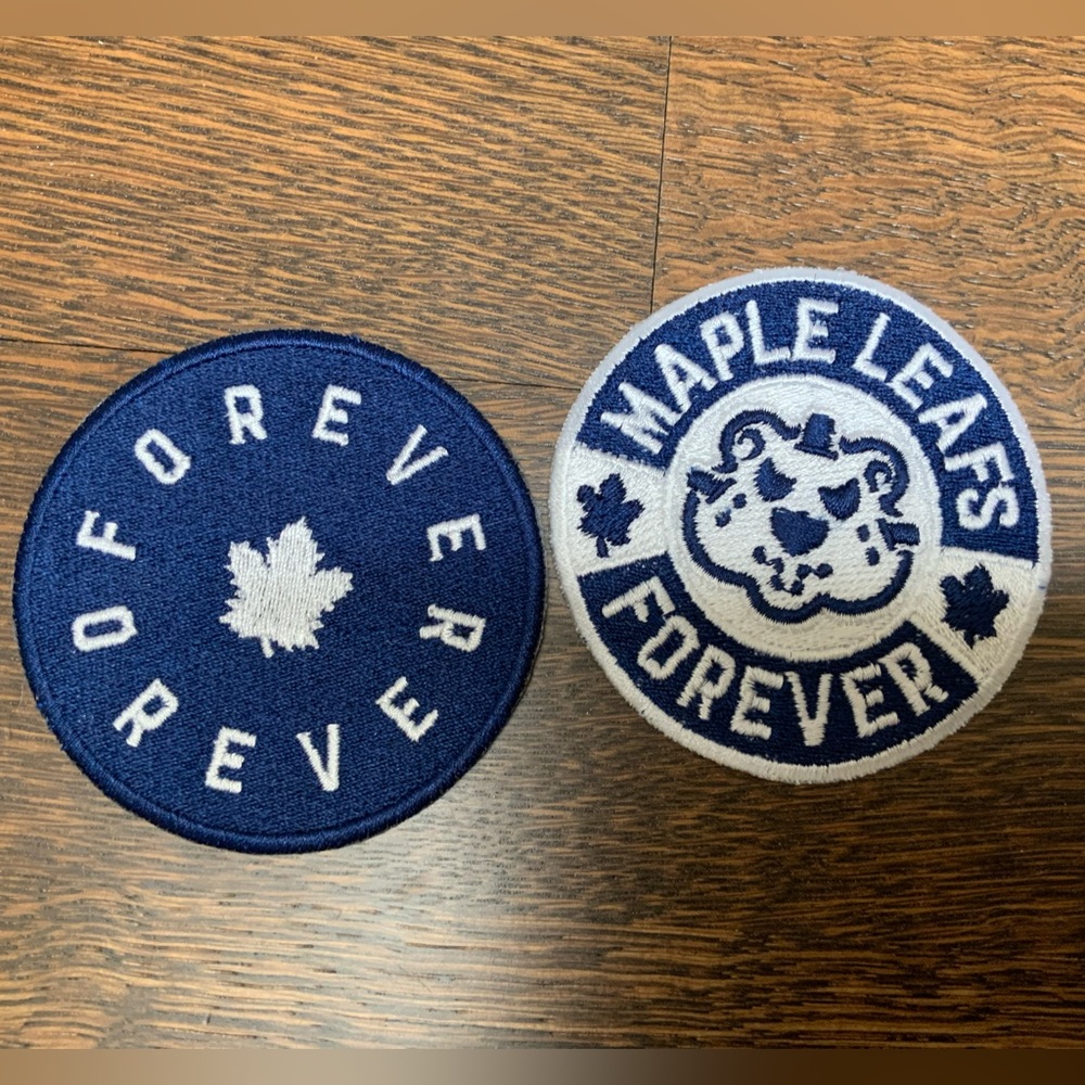 TORONTO MAPLE LEAFS NHL Iron On Round Patches NEW X 2